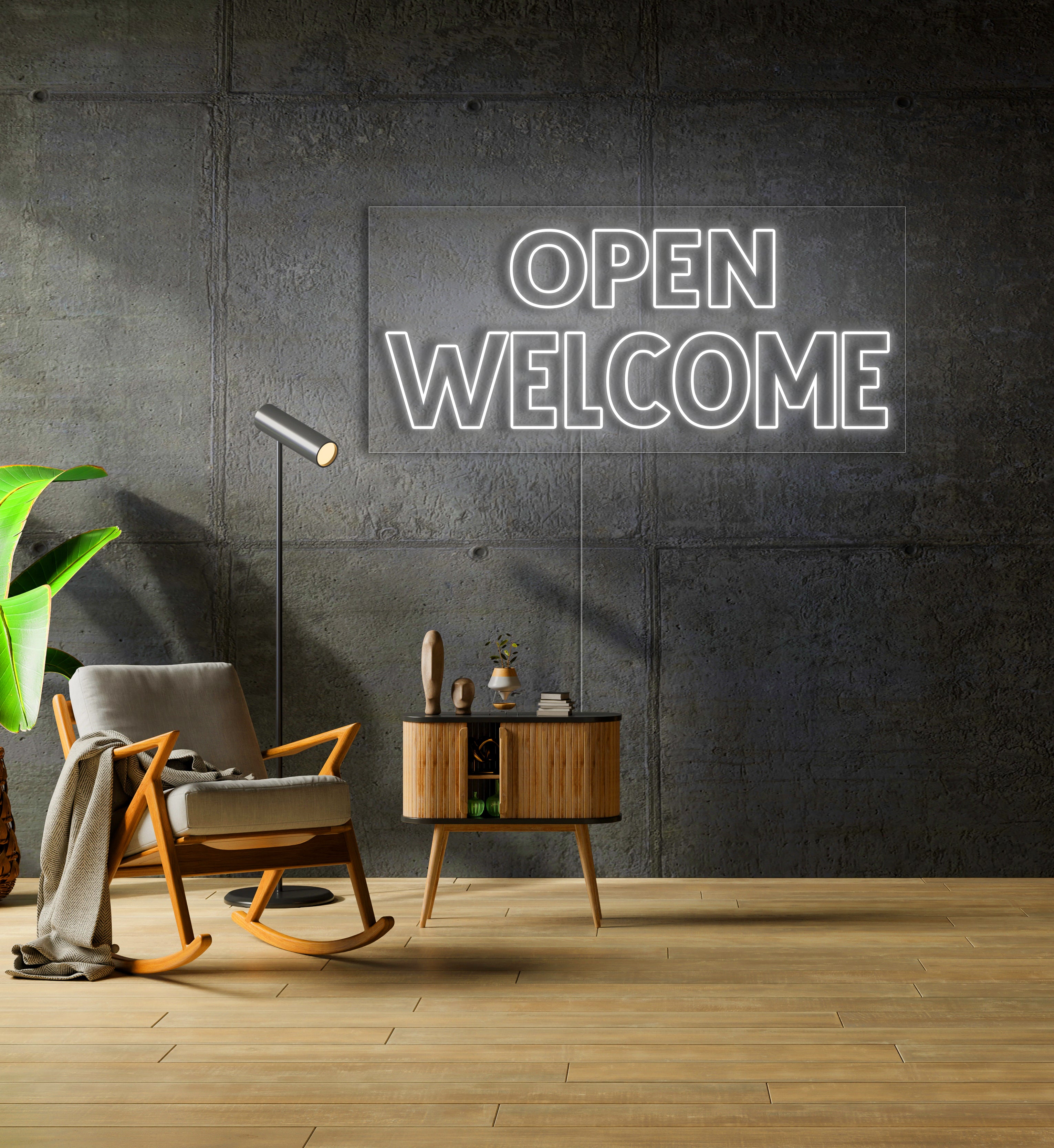 Open Welcome LED Neon Sign