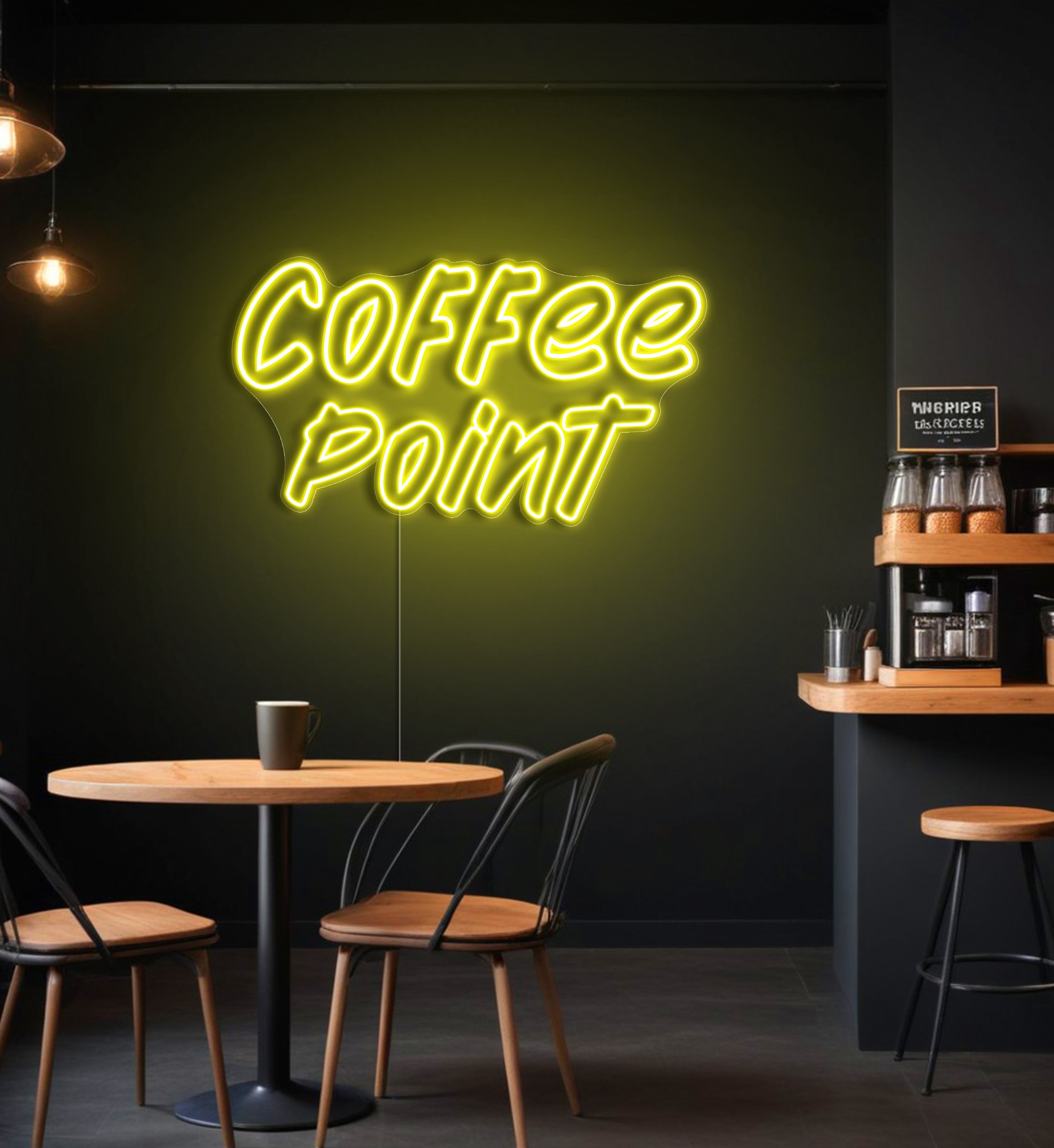 Coffee Point LED Neon Sign