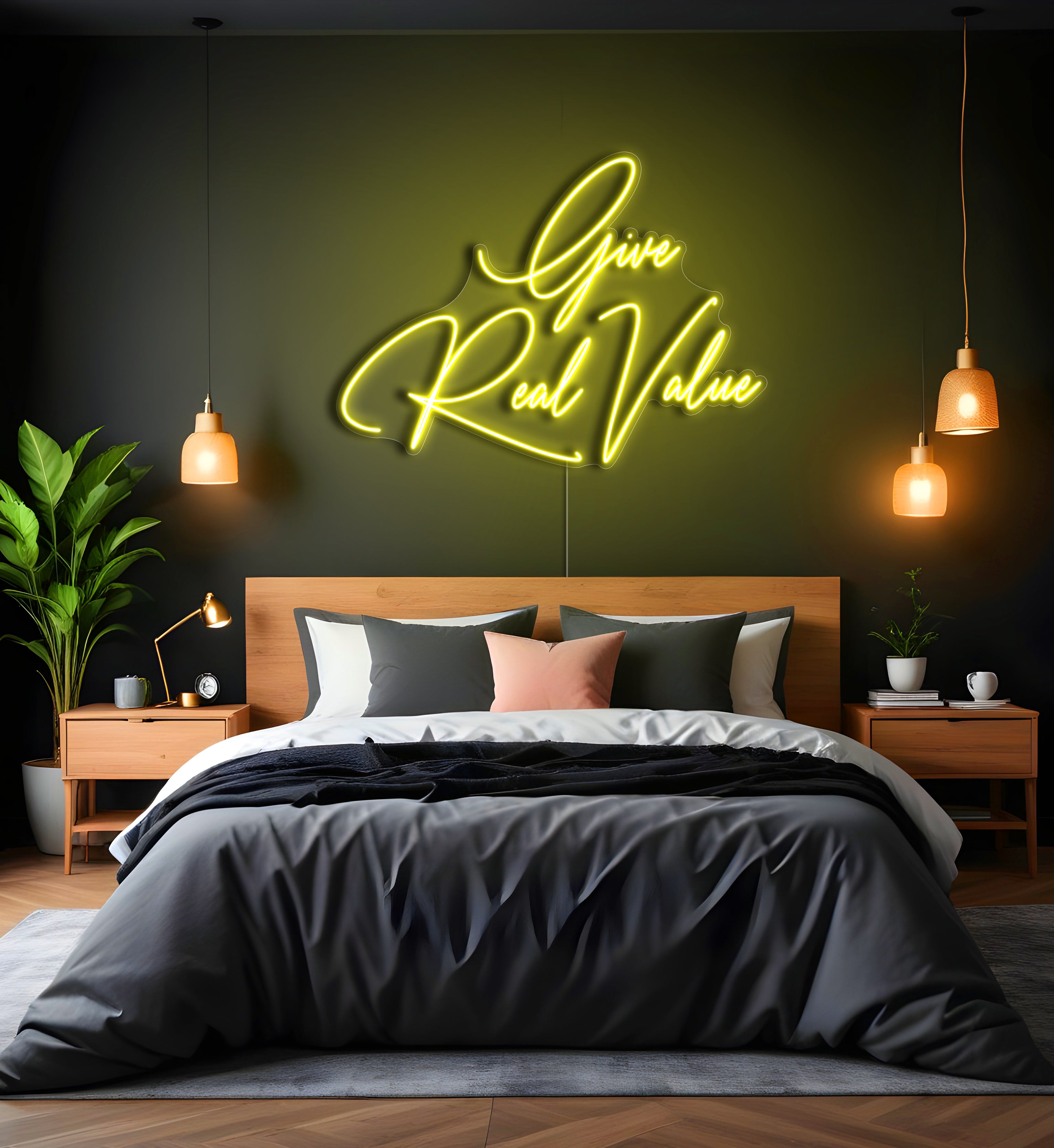 Give Real Value LED Neon Sign