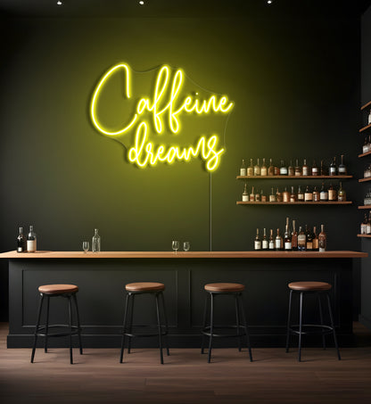 Caffeine Dreams LED Neon Sign