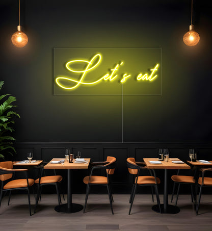 Let's Eat LED Neon Sign