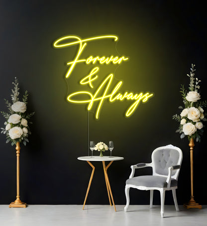 Forever & Always LED Neon Sign